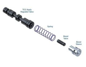 6R140  Oversized TCC Apply Regulator & Boost Valve Kit Loss of fuel economy; Low cooler & lube pressure; No lockup; Overheated fluid; TCC codes; TCC cycling; TCC slip, 6R140, Transmission parts, tooling and kits