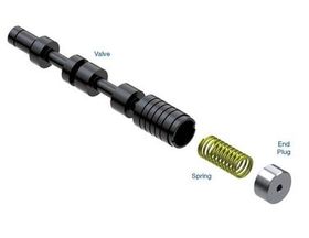 6F35  Oversized Pressure Regulator Valve Kit Burnt clutches; Erratic line pressure; Low converter & lube flow; Overheating; Poor shift quality; TCC apply & release concerns, 6F35, Transmission parts, tooling and kits