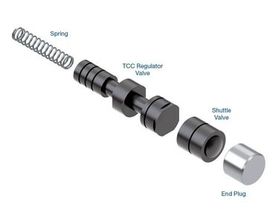 6F35  Oversized TCC Regulator Valve Kit Code P0741; Code 742; Harsh TCC apply; Loss of fuel economy; Low TCC apply pressure; Overheated fluid & TCC lining; TCC slip; No lockup, 6F35, Transmission parts, tooling and kits