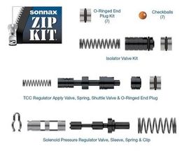 6F50, 6F55  Zip Kit® Burnt clutches; Line pressure instability; Loss of fuel economy; No line rise; Pressure loss; Shift concerns; TCC apply & release concerns; TCC codes, 6F50, Transmission parts, tooling and kits