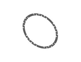 6R80, 260mm (Late) Two required Friction Ring Material: HTE, with Cut-outs; Outer Dia.: 9.875"; Inner Dia.: 8.750"; Thickness: 0.045", 6R80, 6HP26