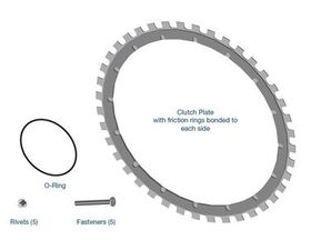 DP2 & AT8  Clutch Plate Kit Outer Dia.: 8.857"; Inner Dia.: 7.357"; Thickness: 0.105", DP0, Transmission parts, tooling and kits