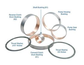 01M, 01N, 01P, 096, 097, 098  Bushing & Thrust Washer Kit Clutch failure; Low clutch oil pressure; Low line pressure in Reverse; Shudder or slip on shift, 098, 01M