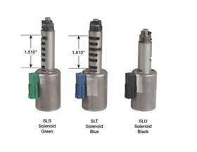 55-50SN, 55-51SN Late/Long Remanufactured Linear Solenoid Kit Bang shifts; Flare shifts; Harsh Forward; Harsh Reverse; Harsh TCC apply; No lockup; Shift concerns; Soft upshifts, misc, Transmission parts, tooling and kits