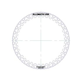 8HP55 / 0BK, 8HP70, 8HP50Z B Brake ID Spline (Flat) Friction Clutch Plate, 8HP50, 8HP45