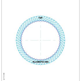 5R55N, 5R55W, 5R55S Direct Single Side Interior, Single Sided, Internal Teeth Friction Clutch Plate, 5R55W, 5R55N