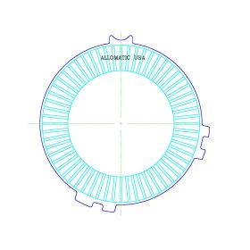 4T65E 4th, Single Sided, OD Spline (Volvo Only) Friction Clutch Plate, 4T65E, Transmission parts, tooling and kits