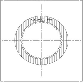 POWERGLIDE High (With Groove) Friction Clutch Plate, POWERGLIDE, Transmission parts, tooling and kits