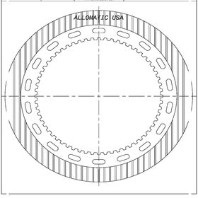 TH250, TH250C, TH350, TH350C, TH375B Intermediate (Except TH250C) Friction Clutch Plate, THM350, THM250