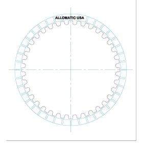 AW80-40LE (U440E), AW81-40LE (U441E), AW80-40LS B1 Overdrive Reverse Brake High Energy Friction Clutch Plate, U440E, Transmission parts, tooling and kits