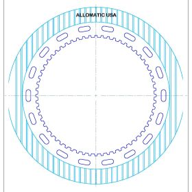 TH250, TH250C, TH350, TH350C, TH375B Intermediate (Except TH250C) Friction Clutch Plate, THM350, THM250