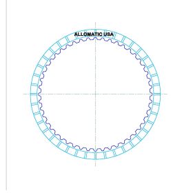 AW80-40LE (U440E), AW81-40LE (U441E), AW80-40LS B3 1st, Reverse Brake High Energy Friction Clutch Plate, U440E, Transmission parts, tooling and kits