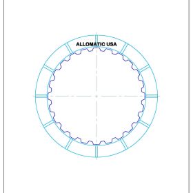 5L40E, 5L50E Forward, Single Sided, ID Spline High Energy Friction Clutch Plate, 5L50E, 5L40E