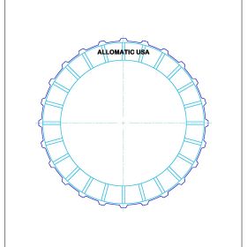 5L40E, 5L50E Intermediate, Single Sided, OD Spline High Energy Friction Clutch Plate, 5L50E, 5L40E