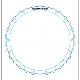 5L40E, 5L50E Low, Reverse, Single Sided, OD Spline High Energy Friction Clutch Plate, 5L50E, 5L40E