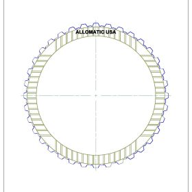722.9 K1 Clutch Single Sided, OD Spline High Energy Friction Clutch Plate, 722.9, Transmission parts, tooling and kits