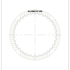 722.9 K1 Clutch Single Sided, ID Spline High Energy Friction Clutch Plate, 722.9, Transmission parts, tooling and kits