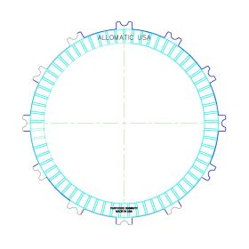 68RFE Underdrive, Single Sided, OD Spline High Energy Friction Clutch Plate, 68RFE, Transmission parts, tooling and kits