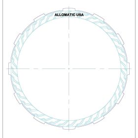 722.6 (96-ON), NAG1 (W5A380) (04-ON) B1, K1 Single Sided, OD Spline High Energy Friction Clutch Plate, 722.7, Transmission parts, tooling and kits