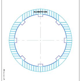 DPO, AL4 Reverse Single Sided, ID Spline High Energy Friction Clutch Plate, DP0, Transmission parts, tooling and kits