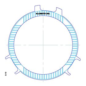 DPO, AL4 Intermediate Single Sided, OD Spline High Energy Friction Clutch Plate, DP0, Transmission parts, tooling and kits