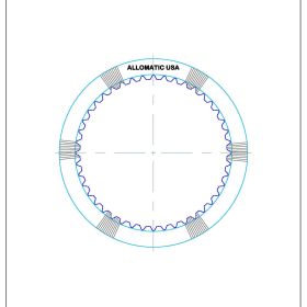 AW60-40, AW60-40SN, AW60-41SN, AW60-42LE (AF-13) Reverse (Waved) Friction Clutch Plate, AW6042LE, AW6040LE
