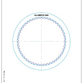AW60-40, AW60-40SN, AW60-41SN, AW60-42LE (AF-13) Forward, 3, 4 Friction Clutch Plate, AW6042LE, AW6040LE